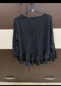 Black Polka Dot Top