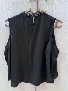 High Neck Black Top