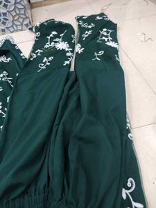 Embroidered Green Ethnic Dress