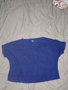 LIFE Brand Blue cropped T-Shirt