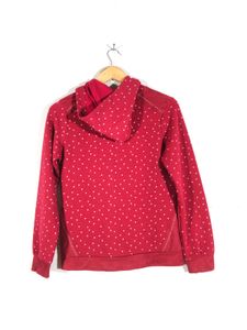 Red Printed Casual Jacket (Women’s)
