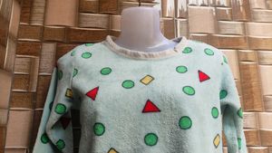 Cute Patterned Long Sleeve Sweater