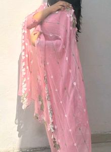 Pink Floral Kurta Set