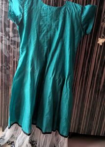 Teal Embroidered Kurti