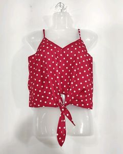 Shein Maroon Front Tie Top ( Women)