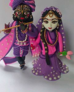 Radha Krishna Murti With Clay Craft