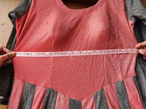 Baby Pink &amp; Light Black Ethnic Gown Party Wear