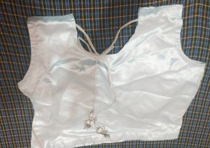 Sky Blue Colour Beaded Blouse