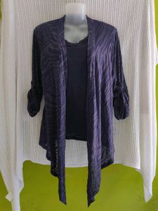 M&S Zebra Print Cardigan & Tank Set