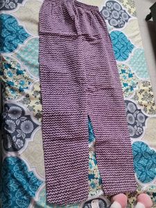 Purple Patterned Kurta With Trouser(Formal Ethnic)