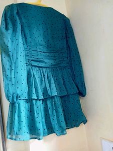 Teal Polka Dot Dress