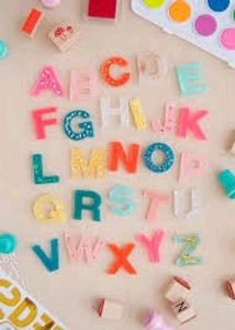 Eenfnety ™ A To Z Alphabetical  Resin Letters For Decoration