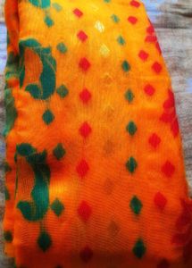 Brand New yellow dhakai saree