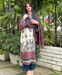 Cotton Kurti And Bottom With chiffon Duppata