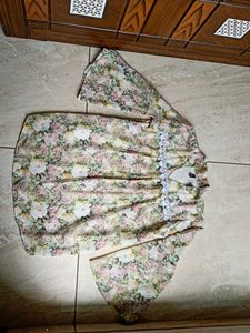 Floral Print Sheer Top