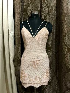 Elegant Y2k  Ethenkc Embellished Dress