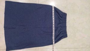 Blue Midi Skirt Waist Fits Till 32