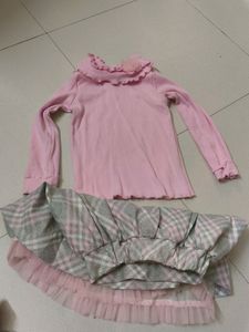 Kids Wear Set Tops And Skirt