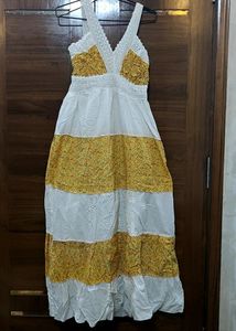 💯😍 Stylish Long White Dress 😍For Girls