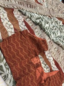 Designer Printed Saree With Blouse