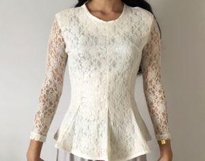 Elegant Lace Peplum Top