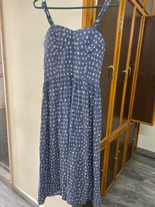 Zara Blue Corset Maxi Dress