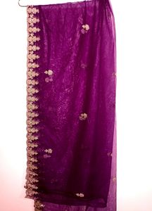Wine Purple Sharara Lehenga Choli With Dupatta