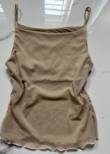 Cute Beige Tank Top