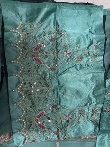 Elegant Unstitched saree Set