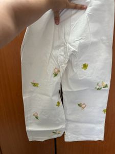 White Party Wear Work Capry