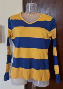 Striped V-Neck Top