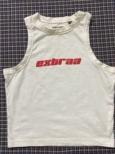 Bonkers White 'extraa' Tank Top