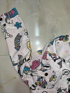 Girls' Printed Denim Jacket