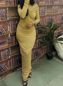 Elegant Twist Front Maxi Dress