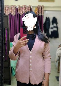 🔥Woolen blazer 😍 New Nude pink sweater overcoat