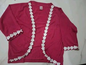 Cute Pink Floral Shrug