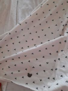 White Print Button-Down Shirt