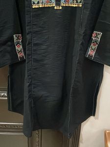 Black Pathani Kurta