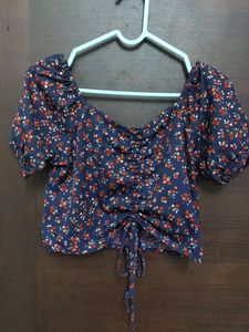 Ethnic Crop Top With Tie-up In The Front