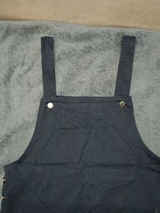 Dark Wash Denim Overall Dress