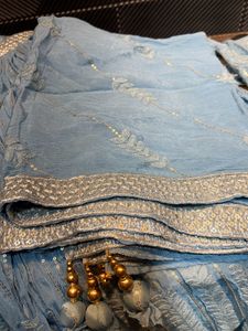 Powder Blue Embellished Lehenga Choli