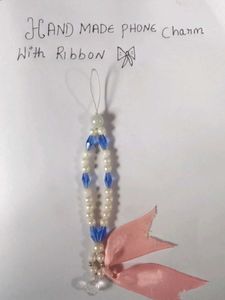 Handmade Phone Charm With Ribbon 🎀