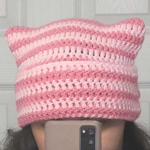 ⋆˚࿔⦮ ⦯Crochet Cat Ear Beanie⦮ ⦯⋆˚࿔