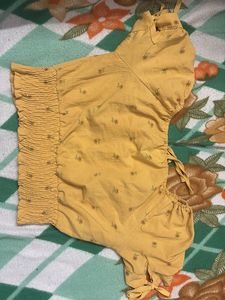 Cute Yellow Floral Top