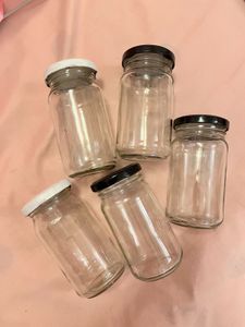 Set Of 5 Glass Jars