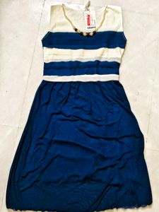 Blue one piece dress for women