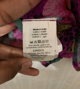 Floral Printed  Purple Top