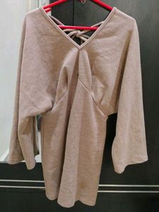 SHEIN Flared Sleeve Bodycon Backless