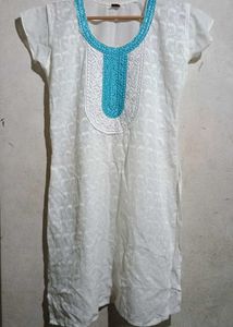 A White Chikankari Kurti