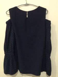 Beautiful Navy Blue Off Shoulder Top